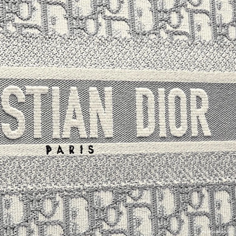 Cheap Dior Grey Oblique Canvas Motif Tote Book 0723 Luxury